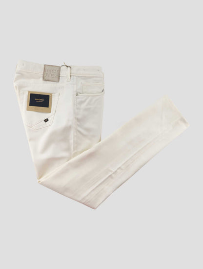 Incotex White Virgin Wool Cotton Ea Jeans
