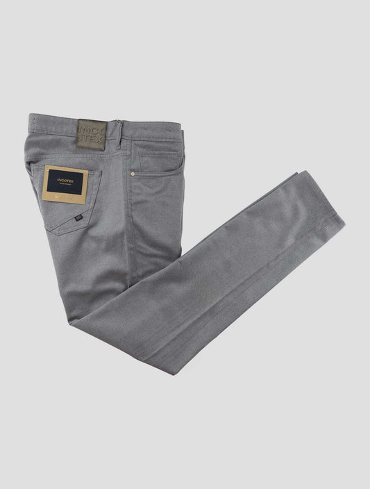 Incotex Light Gray Virgin Wool Cotton Ea Jeans