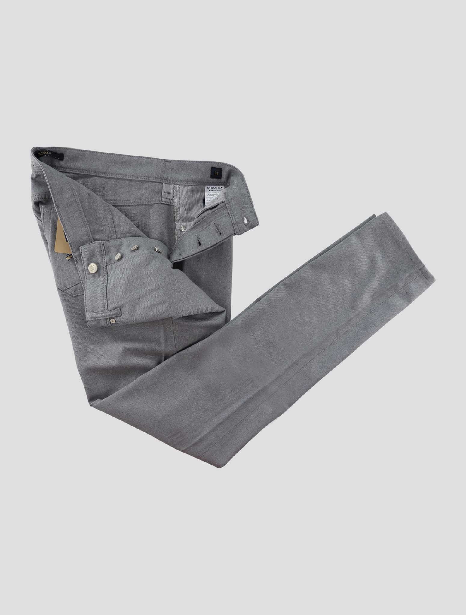 Incotex Light Gray Virgin Wool Cotton Ea Jeans
