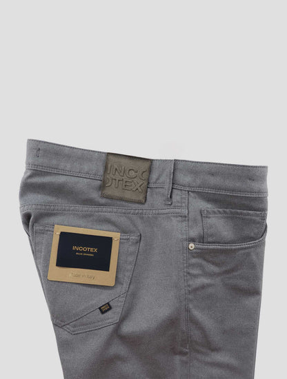 Incotex Light Gray Virgin Wool Cotton Ea Jeans