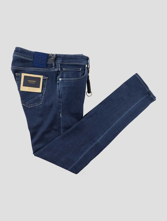 Incotex Dark Blue Cotton Pl Ea Jeans