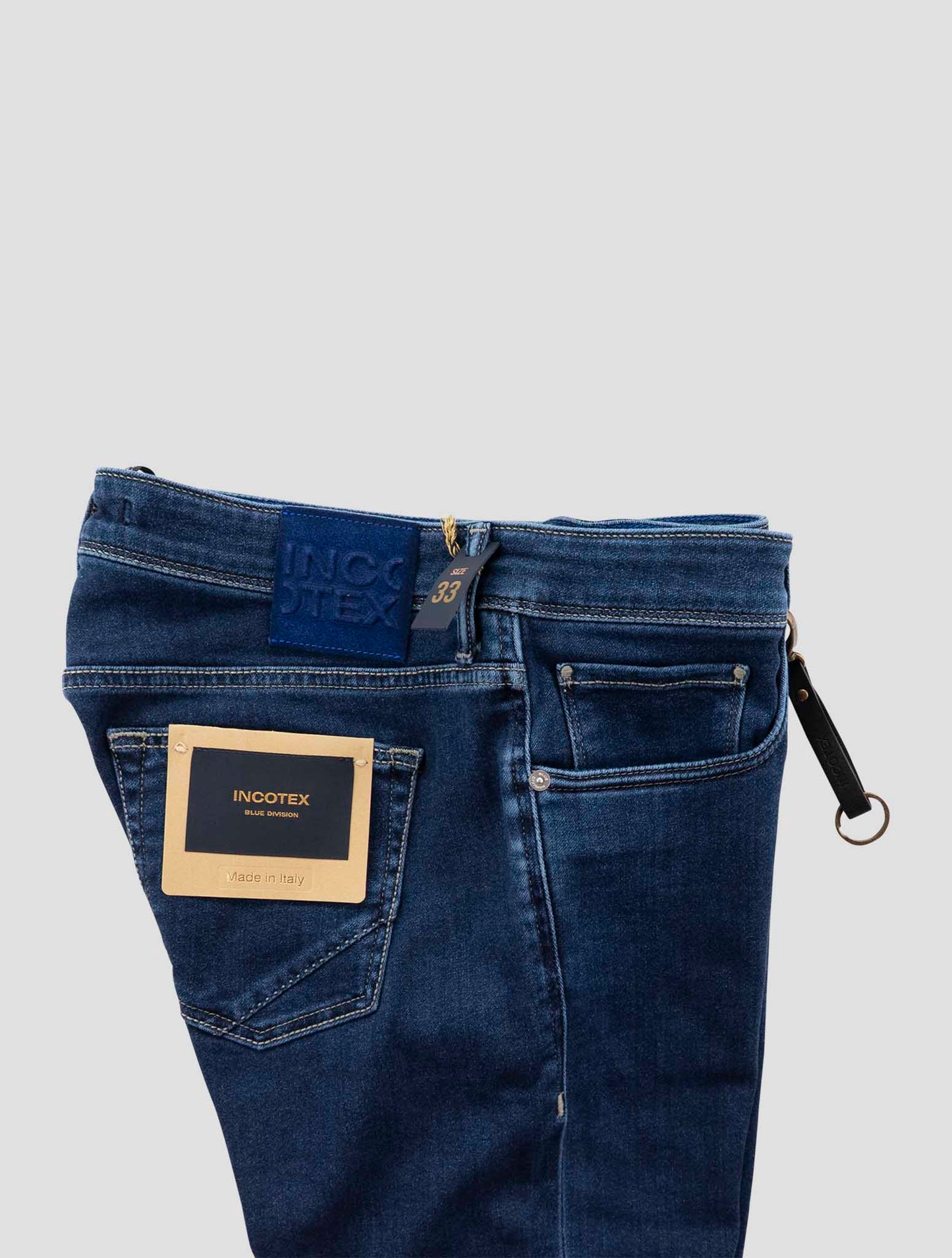Incotex Dark Blue Cotton Pl Ea Jeans