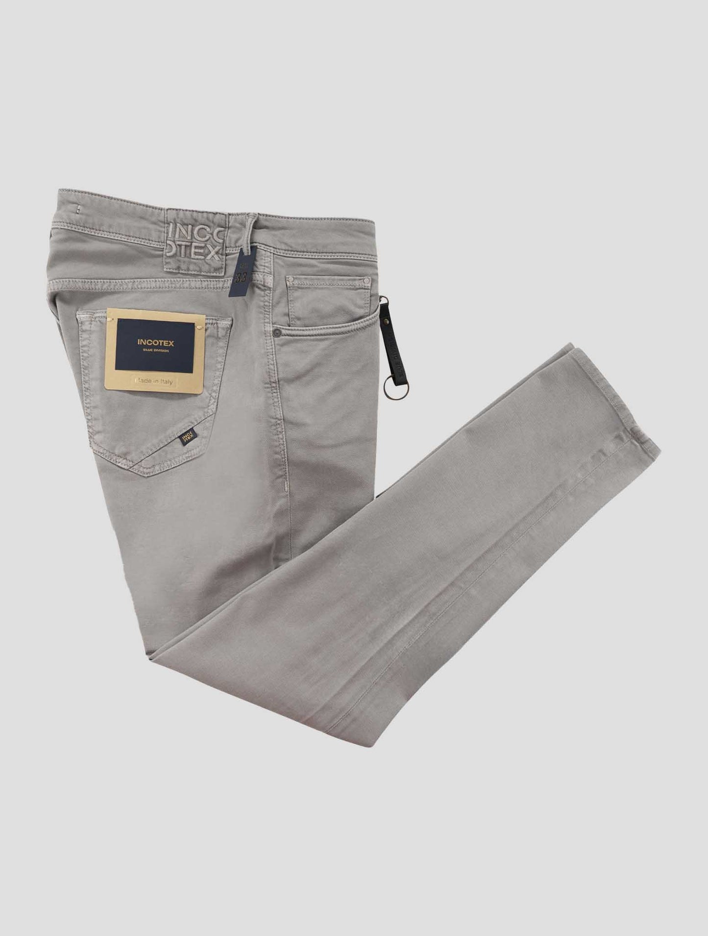 Incotex Gray Cotton Lyocell Ea Jeans