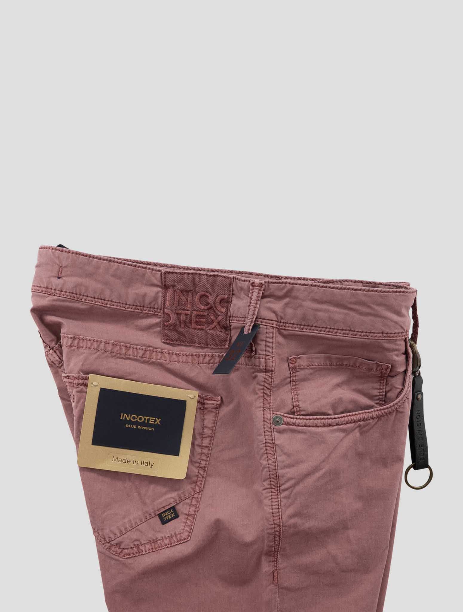 Incotex Pink Lyocell Cotton Ea Jeans