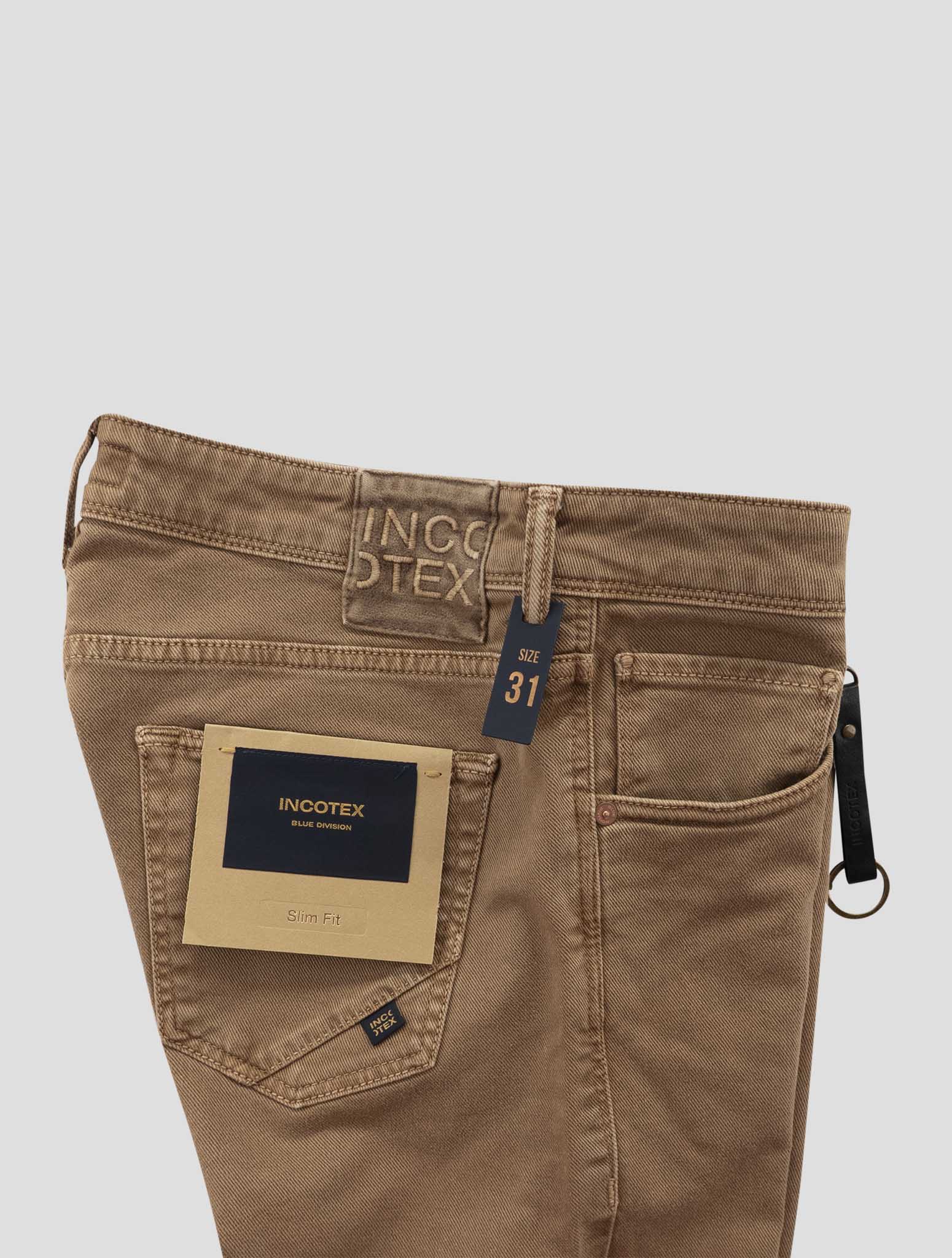 Incotex Beige Cotton Ea Jeans