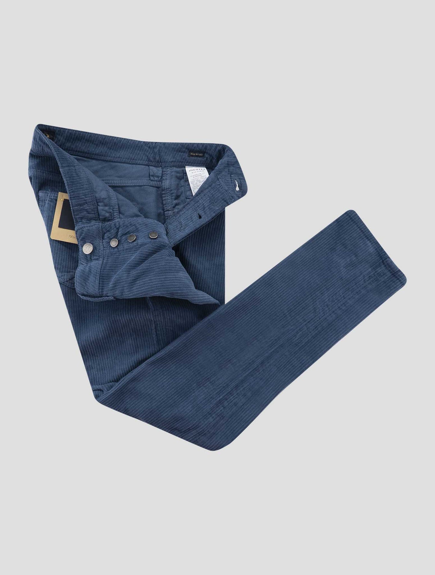 Incotex Blue Cotton Ea Velvet Jeans