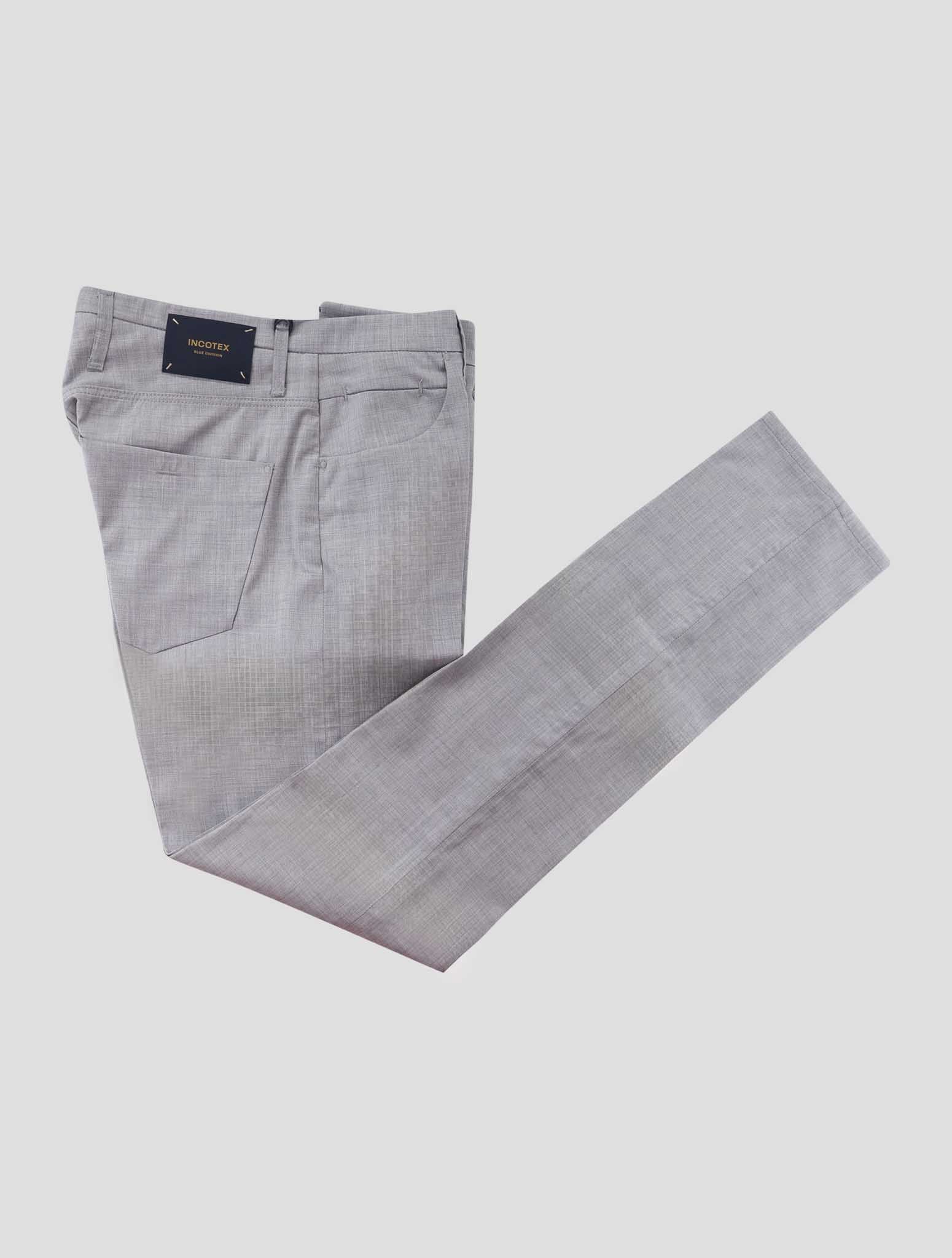 Incotex Gray Virgin Wool Ea Pants Mod.Jeans
