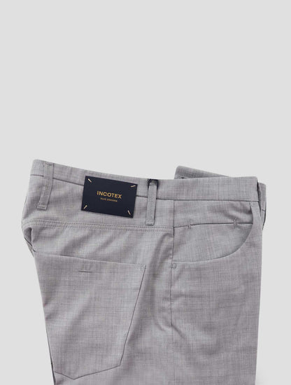 Incotex Gray Virgin Wool Ea Pants Mod.Jeans