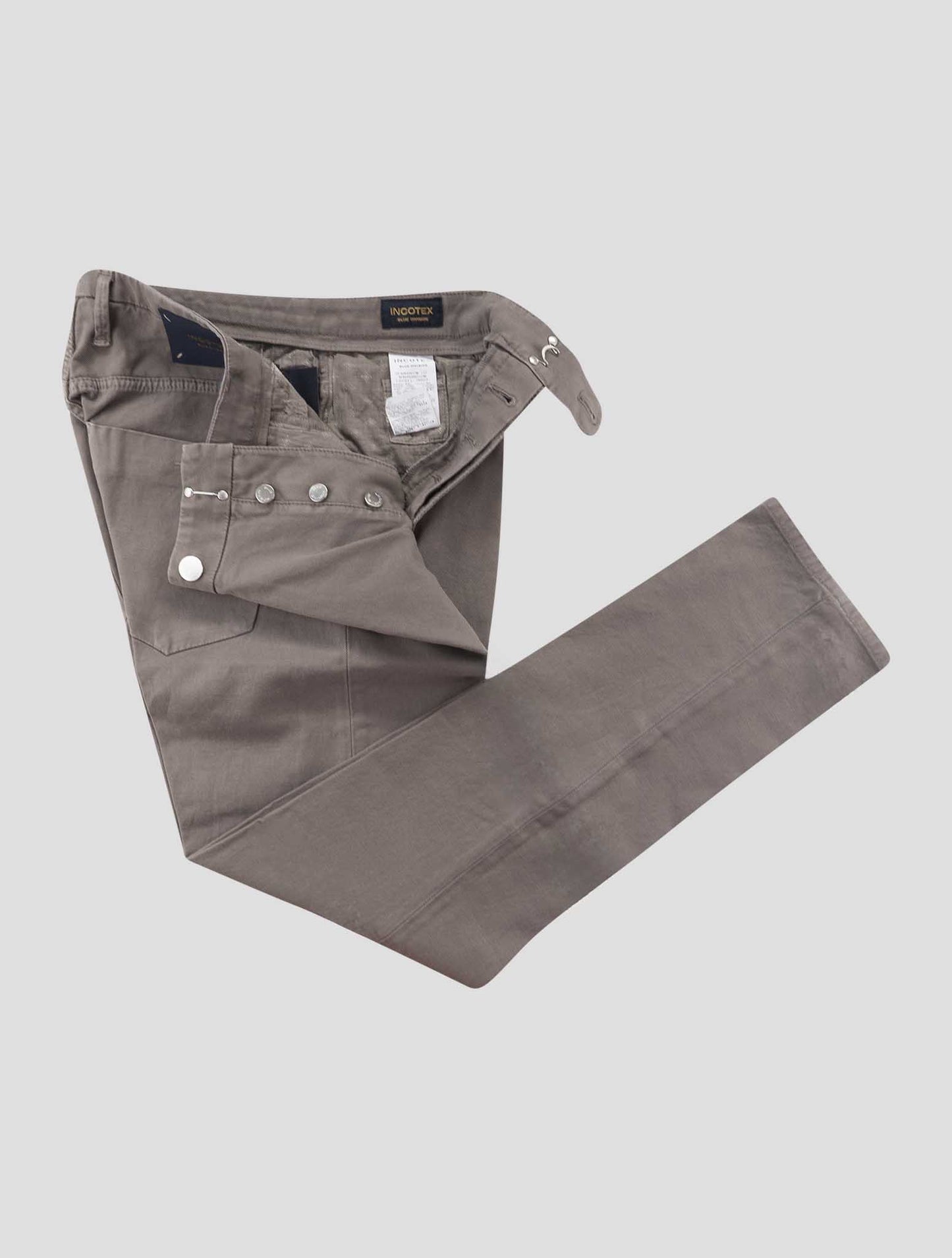 Incotex Taupe Cotton Linen Ea Jeans