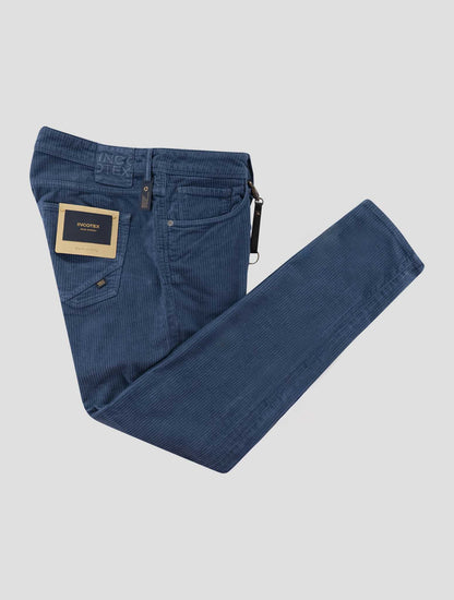 Incotex Blue Cotton Ea Velvet Jeans