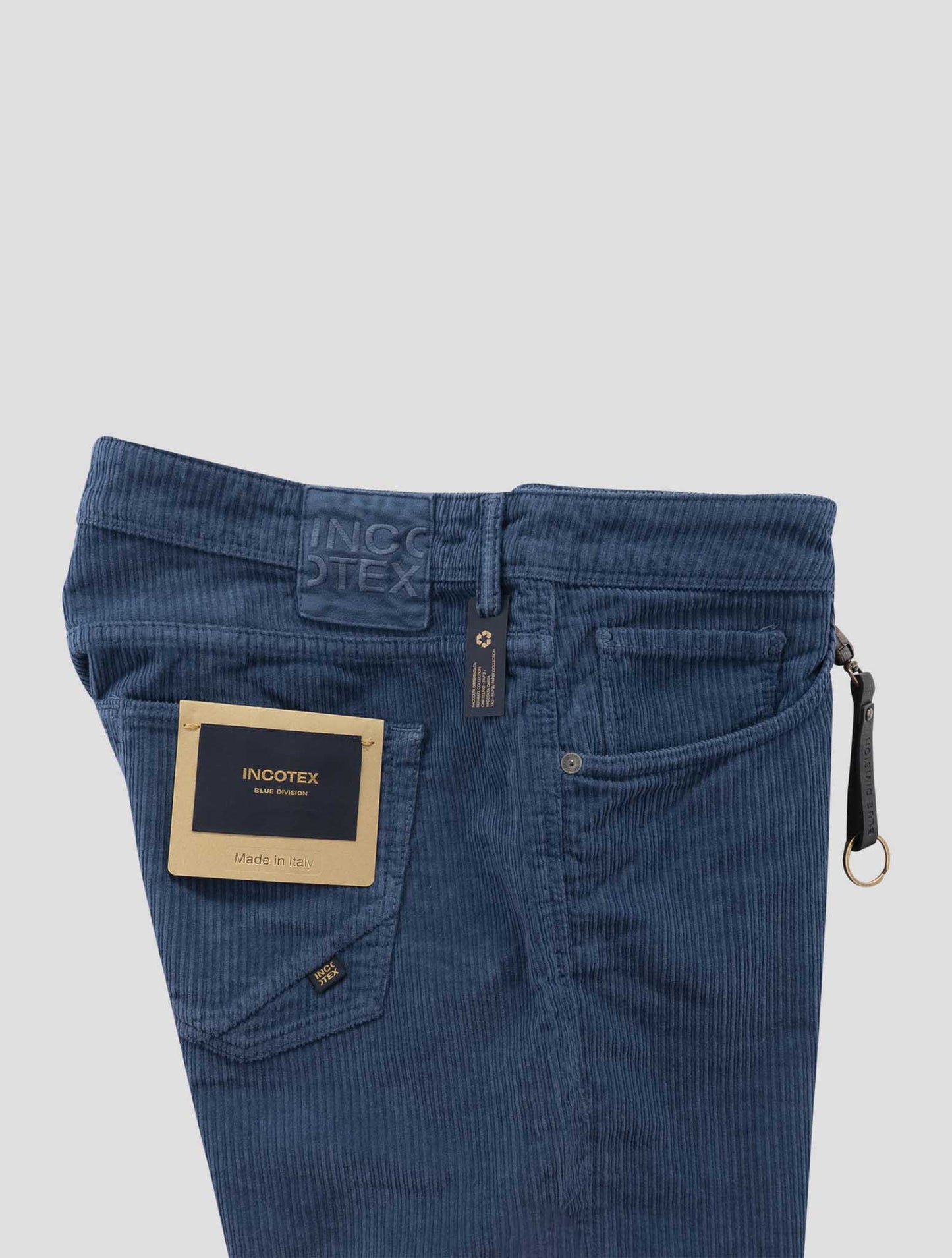 Incotex Blue Cotton Ea Velvet Jeans