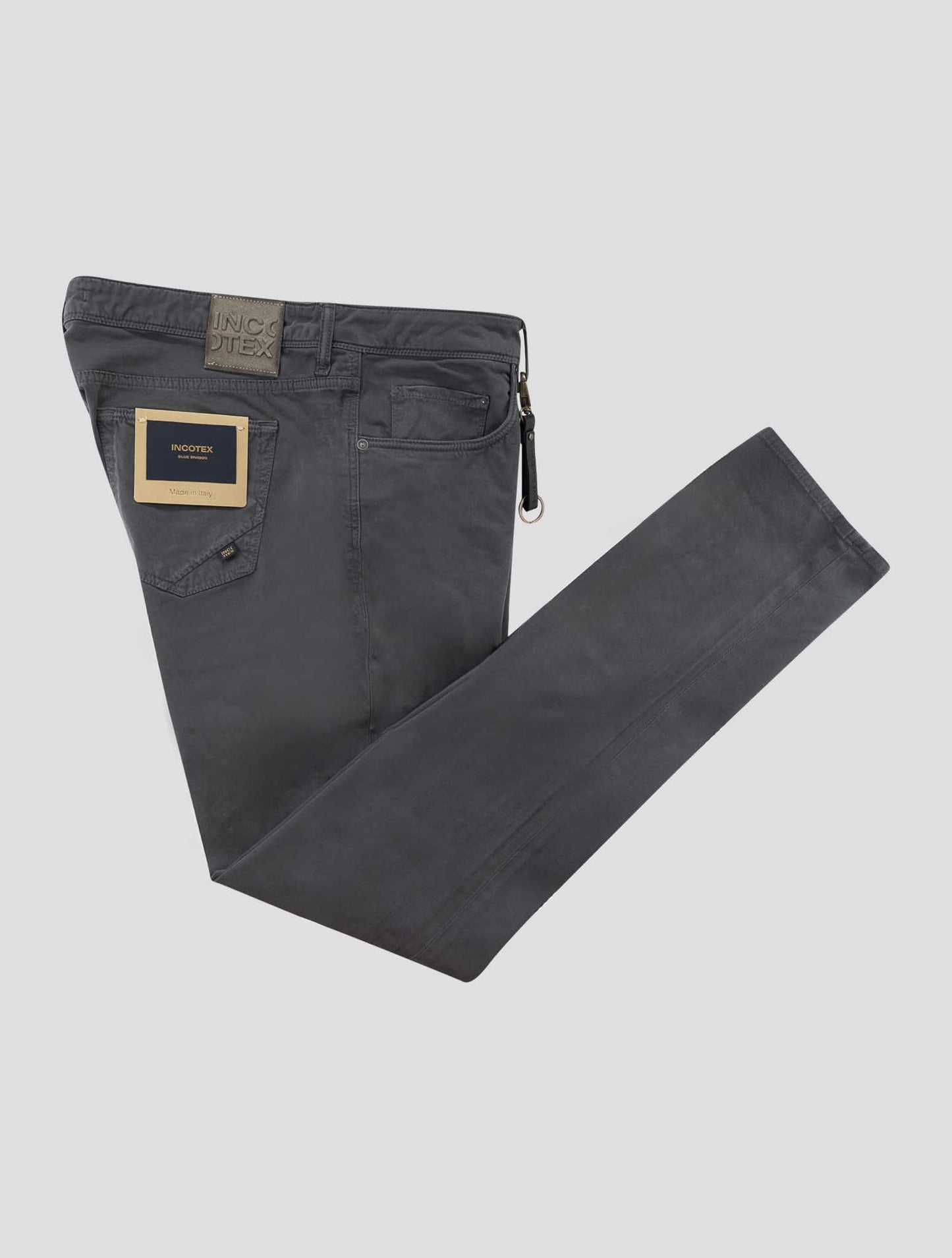 Incotex Gray Modal Cotton Ea Jeans