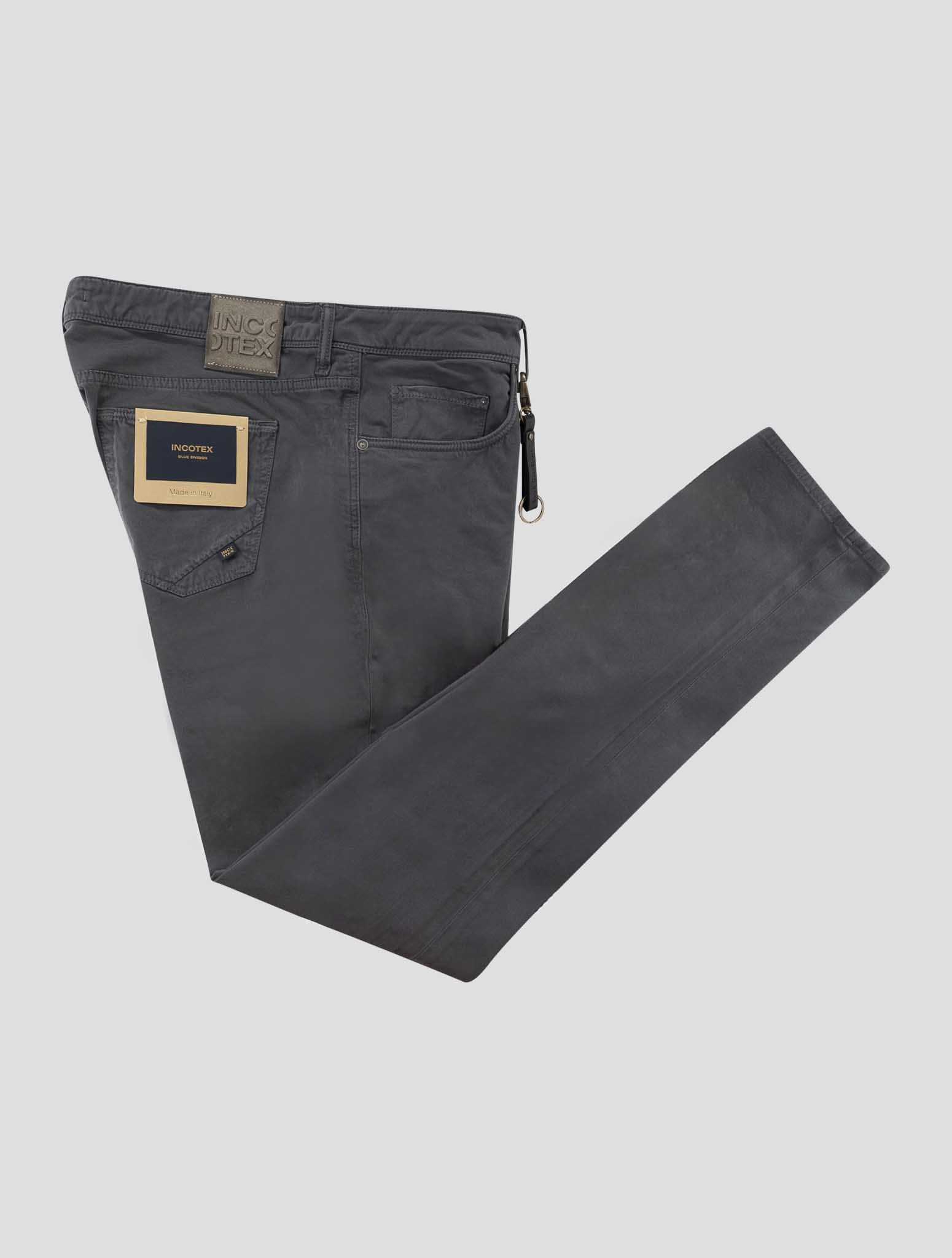Incotex Gray Modal Cotton Ea Jeans
