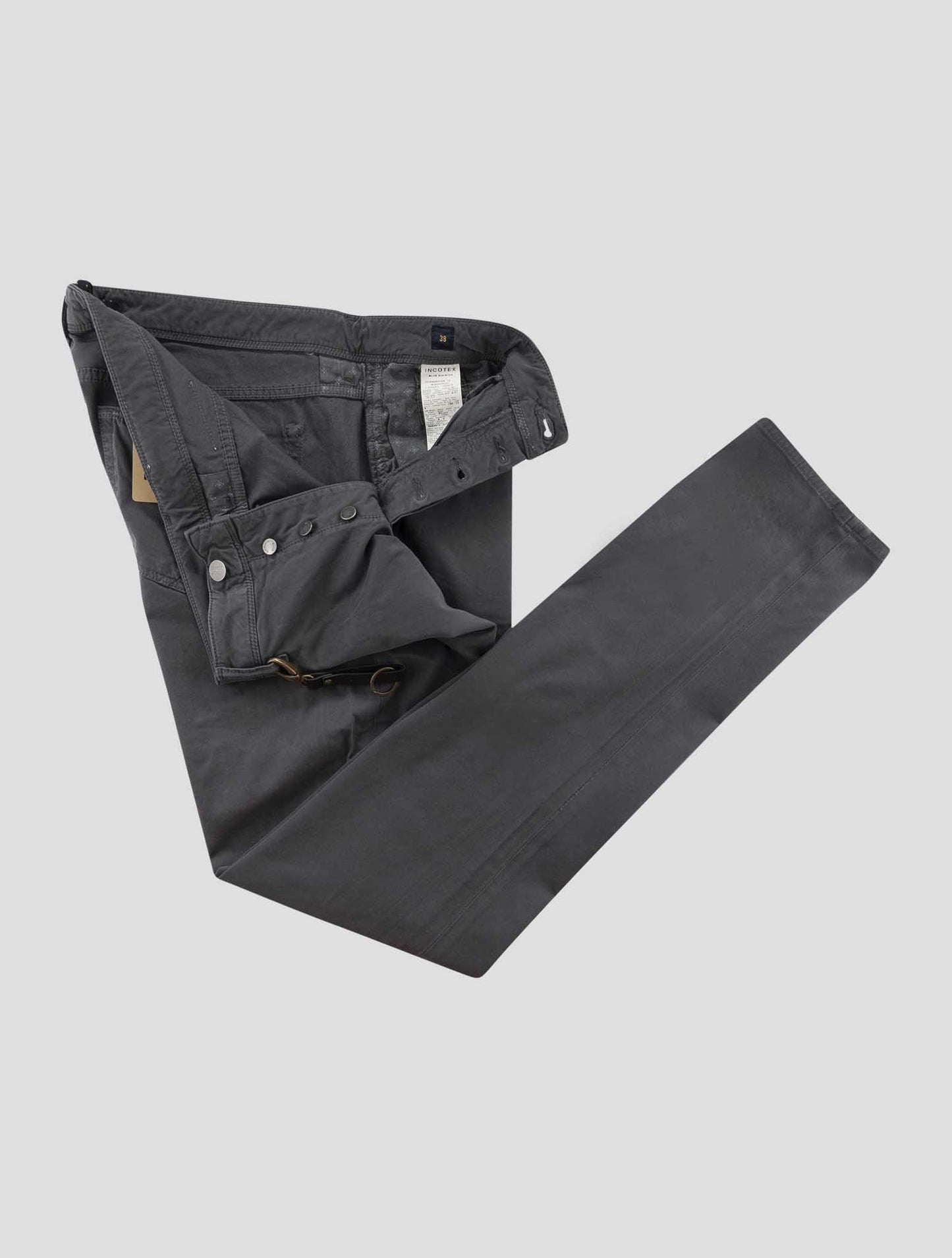 Incotex Gray Modal Cotton Ea Jeans