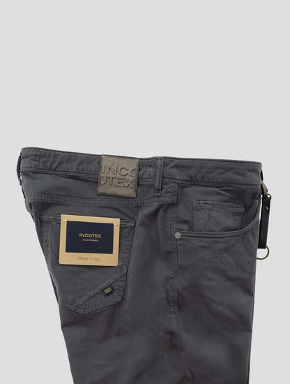 Incotex Gray Modal Cotton Ea Jeans
