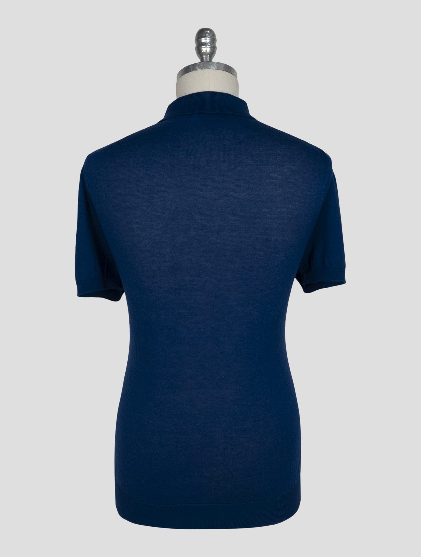 Kiton Blue Cotton Polo