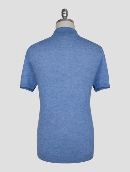 Kiton Light Blue Cotton Polo