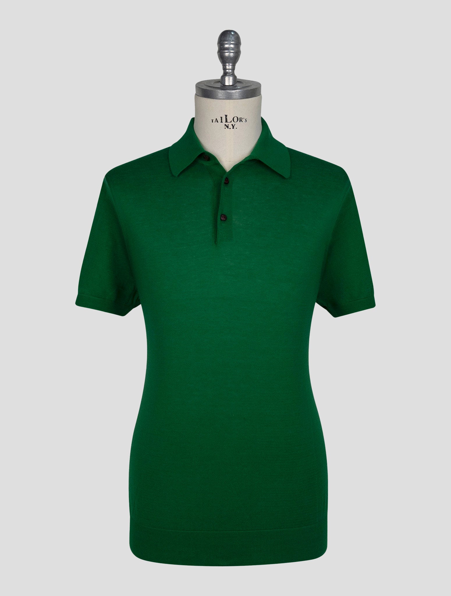 Kiton Green Cotton Polo