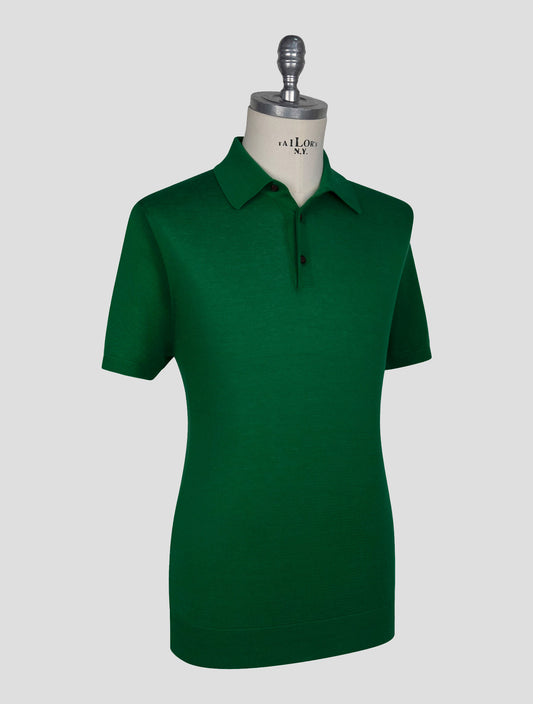 Kiton Green Cotton Polo