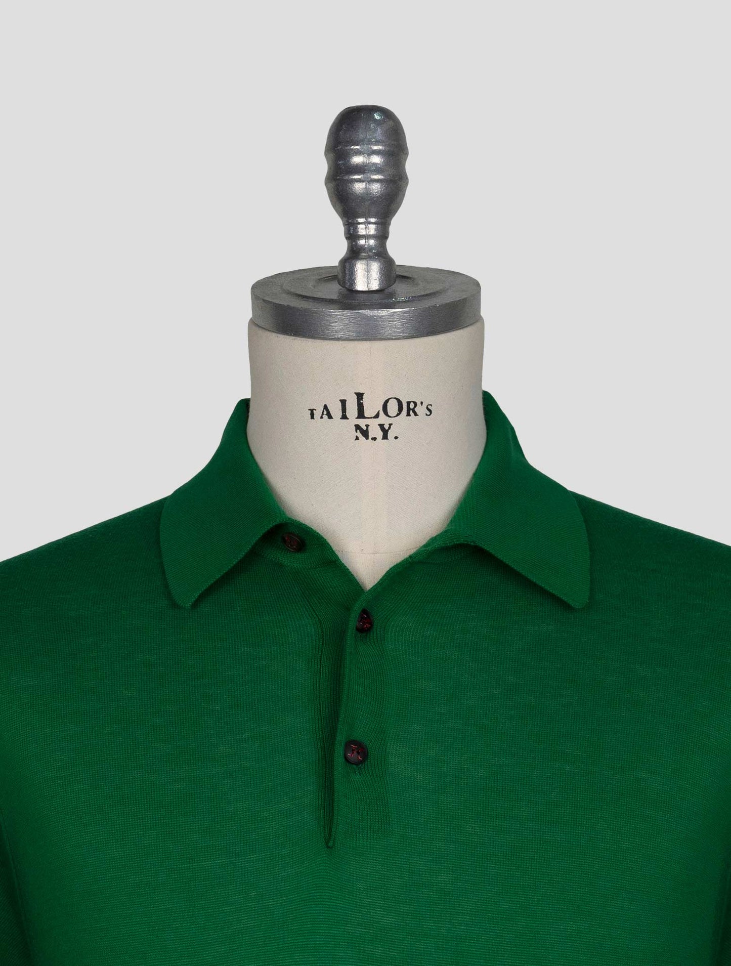 Kiton Green Cotton Polo