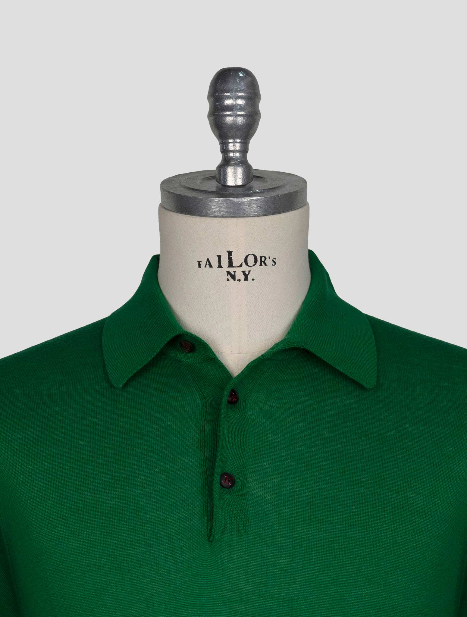 Kiton Green Cotton Polo