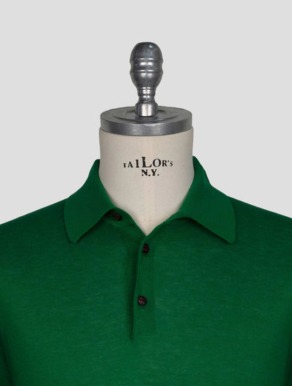 Kiton Green Cotton Polo