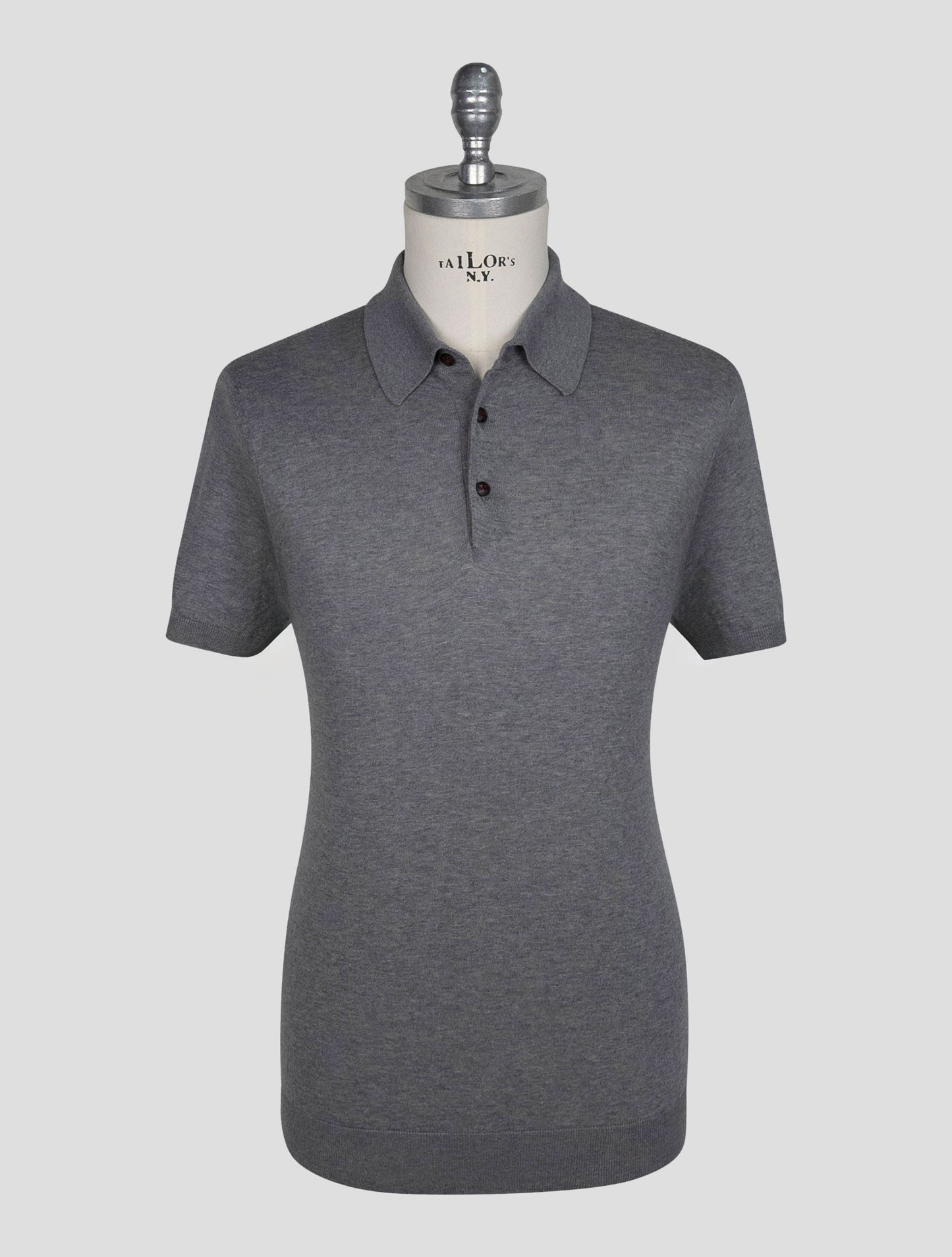 Kiton Gray Cotton Polo