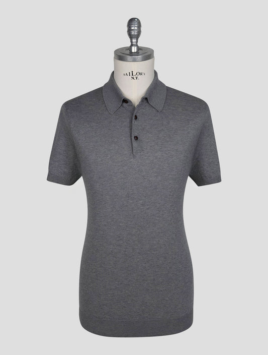 Kiton Gray Cotton Polo
