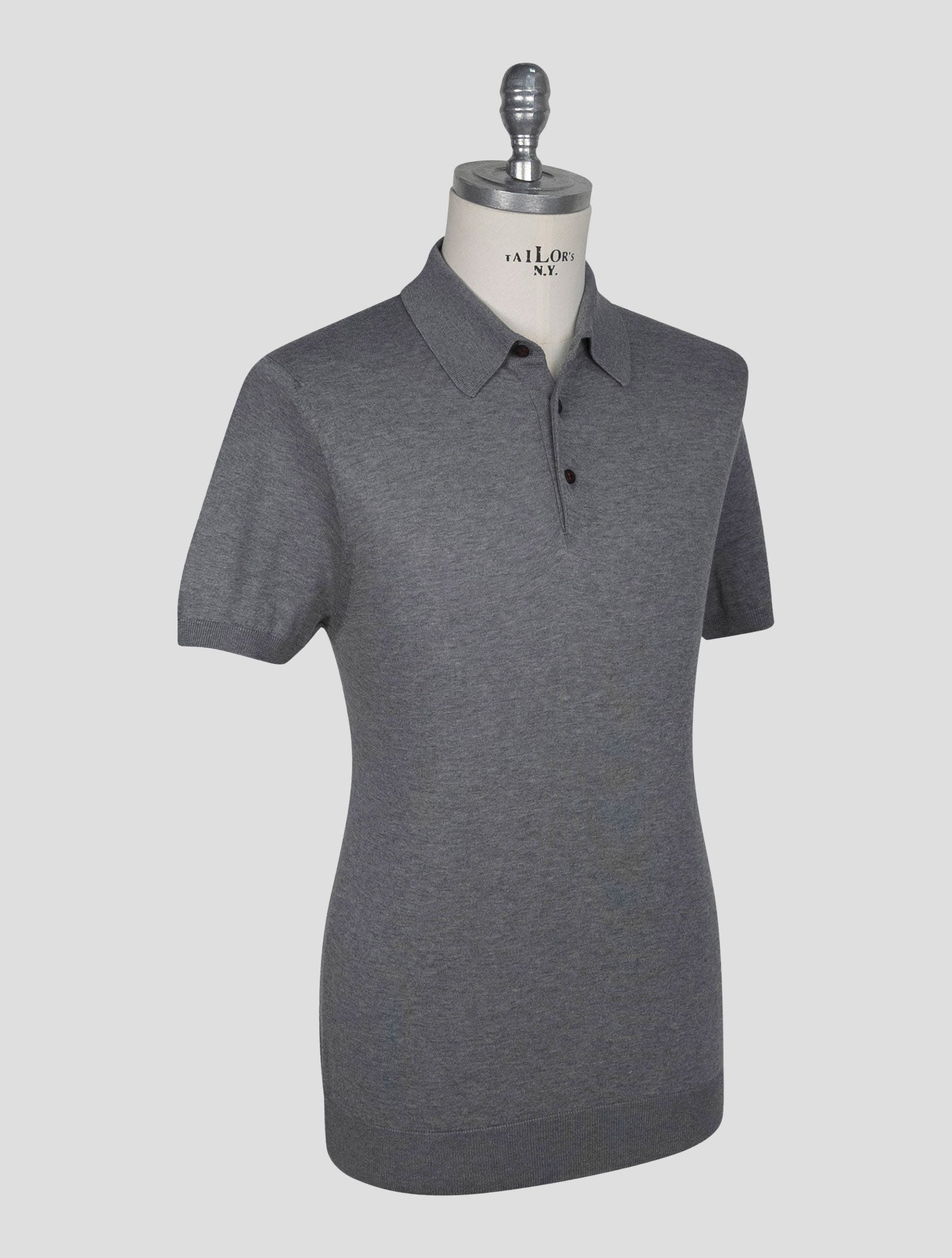 Kiton Gray Cotton Polo