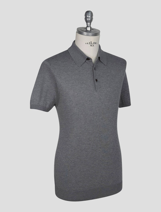 Kiton Gray Cotton Polo