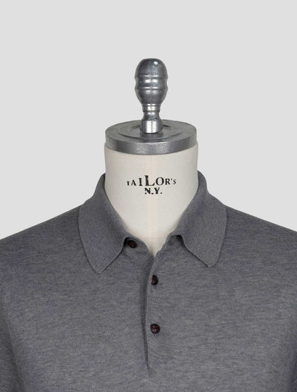 Kiton Gray Cotton Polo