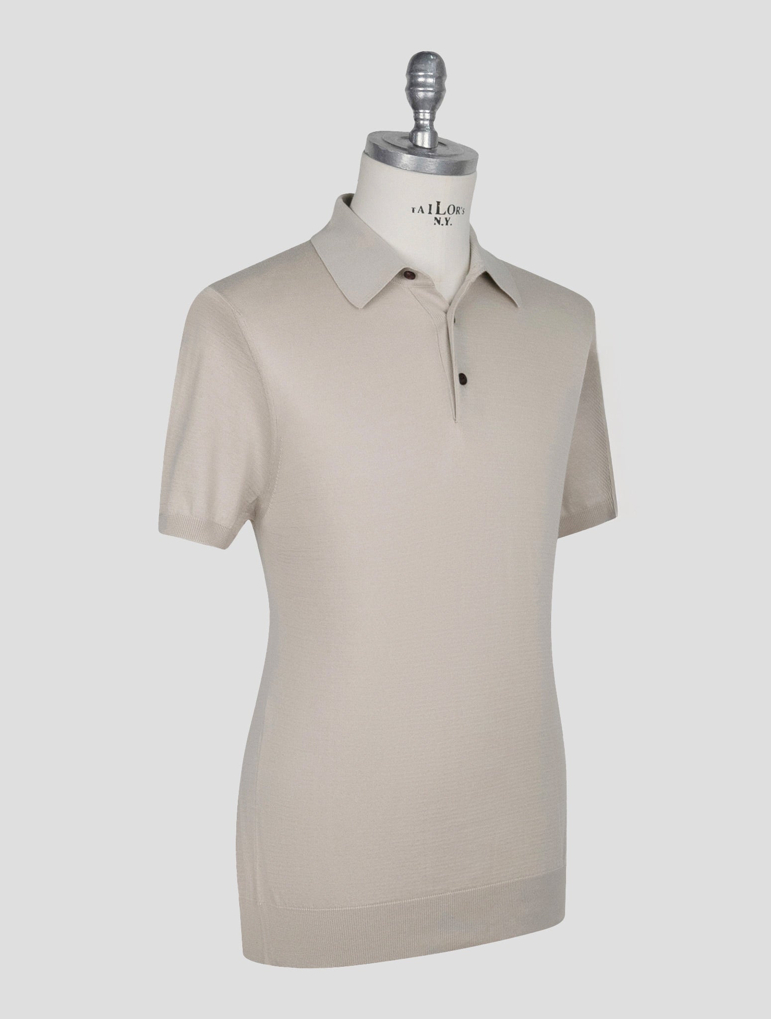 Kiton Beige Cotton Polo