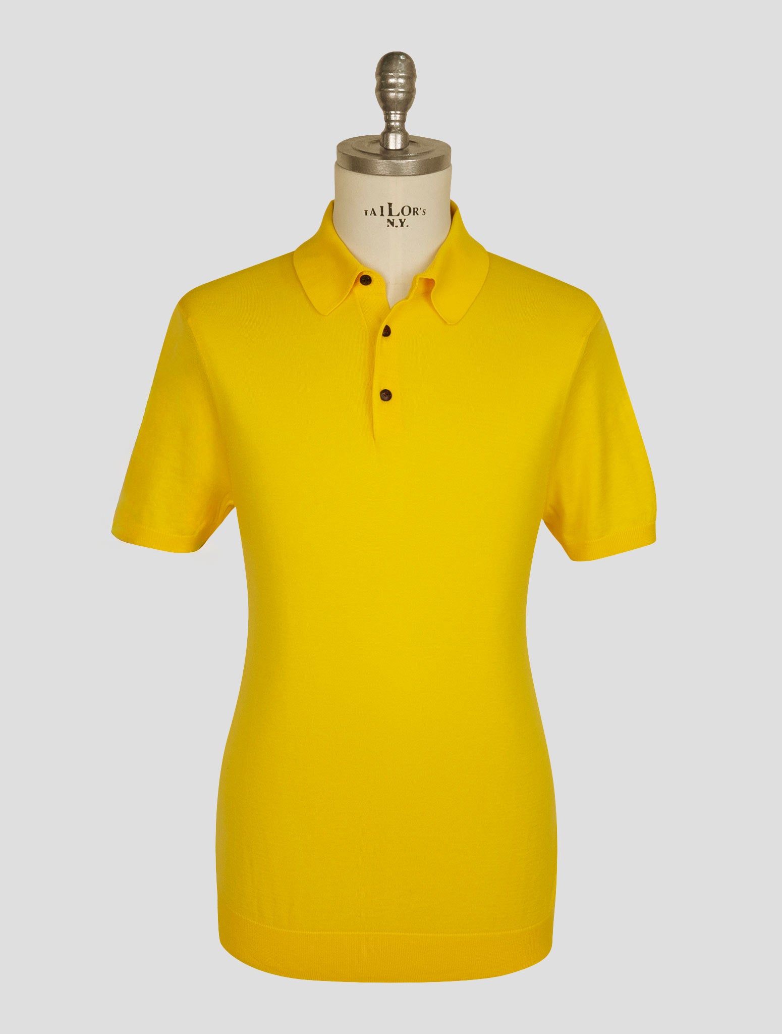 Kiton Yellow Cotton Polo