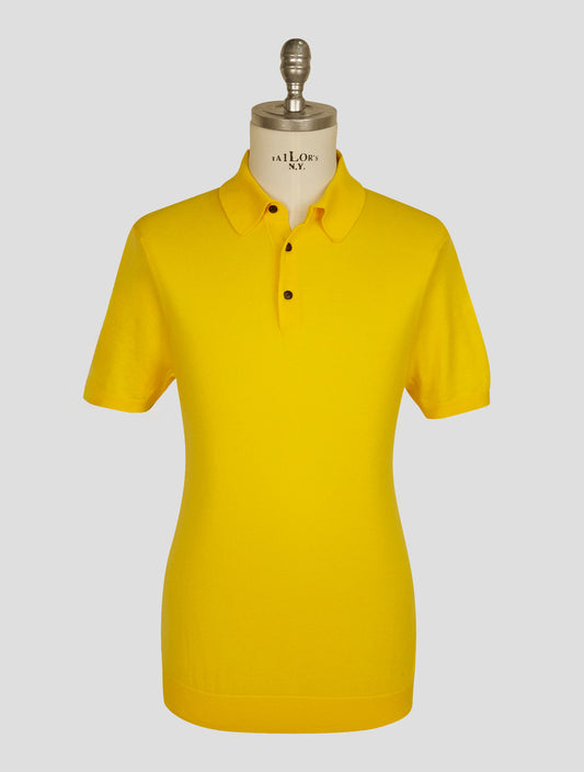 Kiton Yellow Cotton Polo