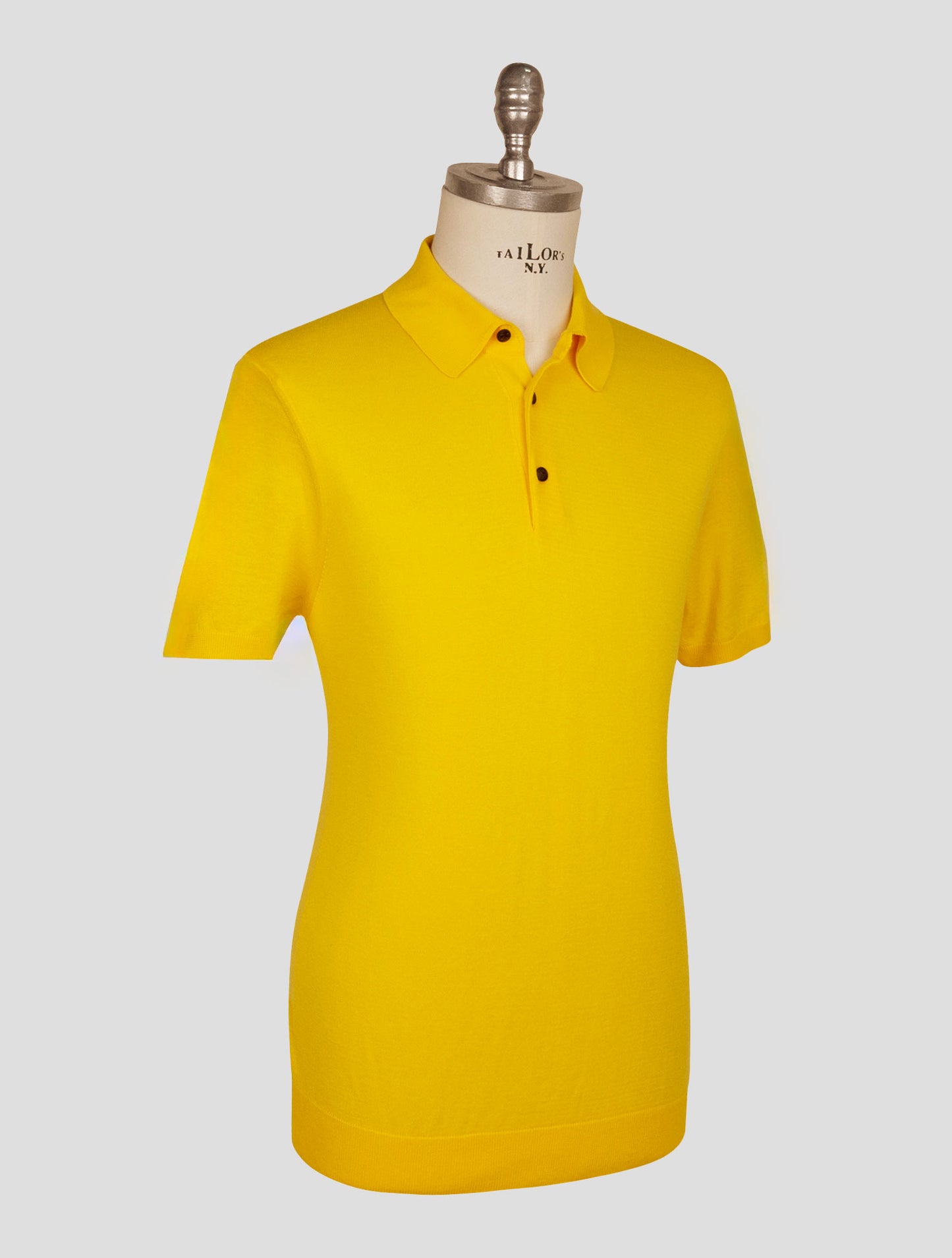 Kiton Yellow Cotton Polo