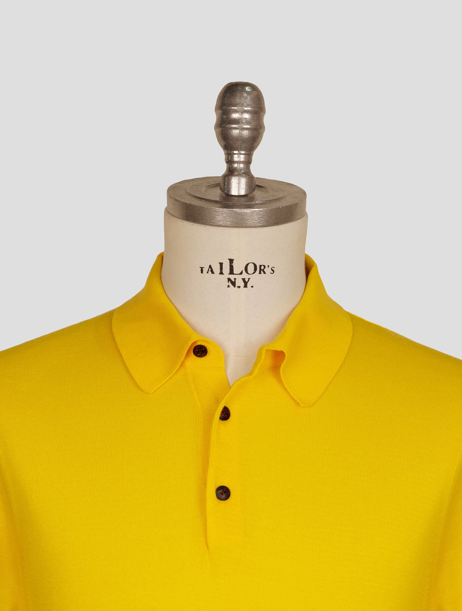 Kiton Yellow Cotton Polo