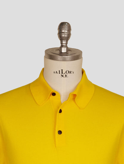 Kiton Yellow Cotton Polo