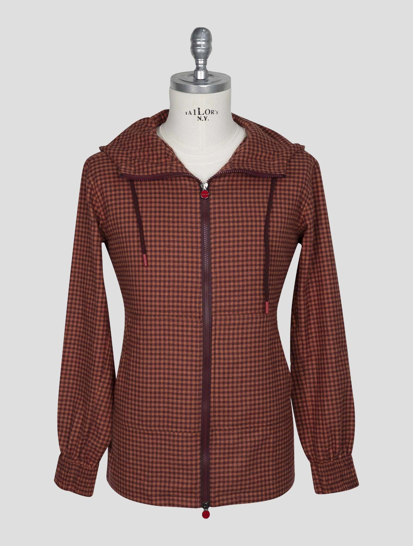 Kiton Orange Purple Cotton Shirt Umbi