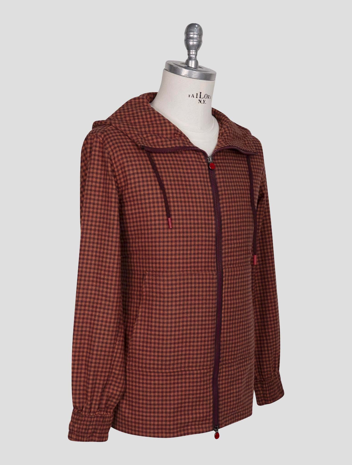 Kiton Orange Purple Cotton Shirt Umbi