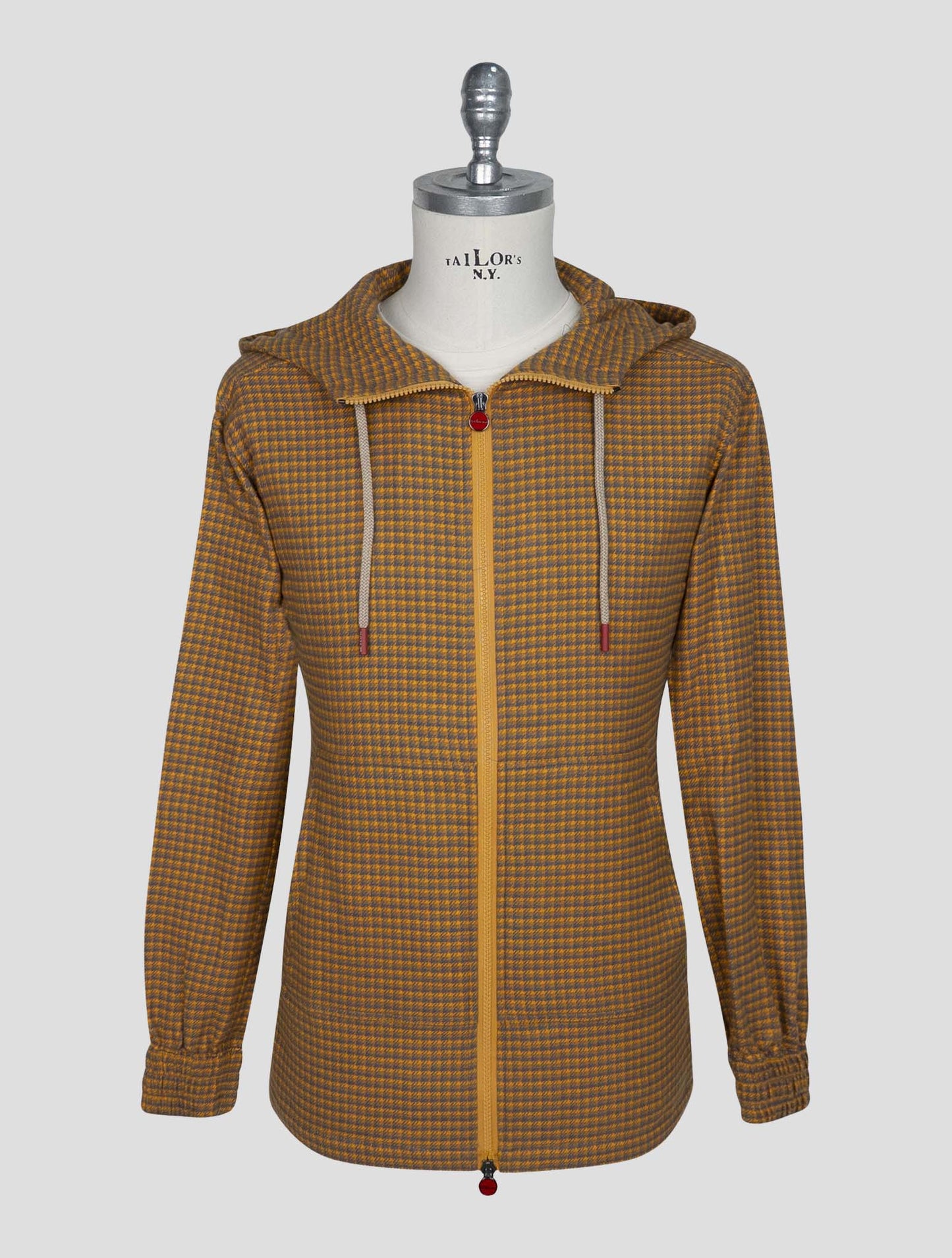 Kiton Light Blue Yellow Cotton Shirt Umbi