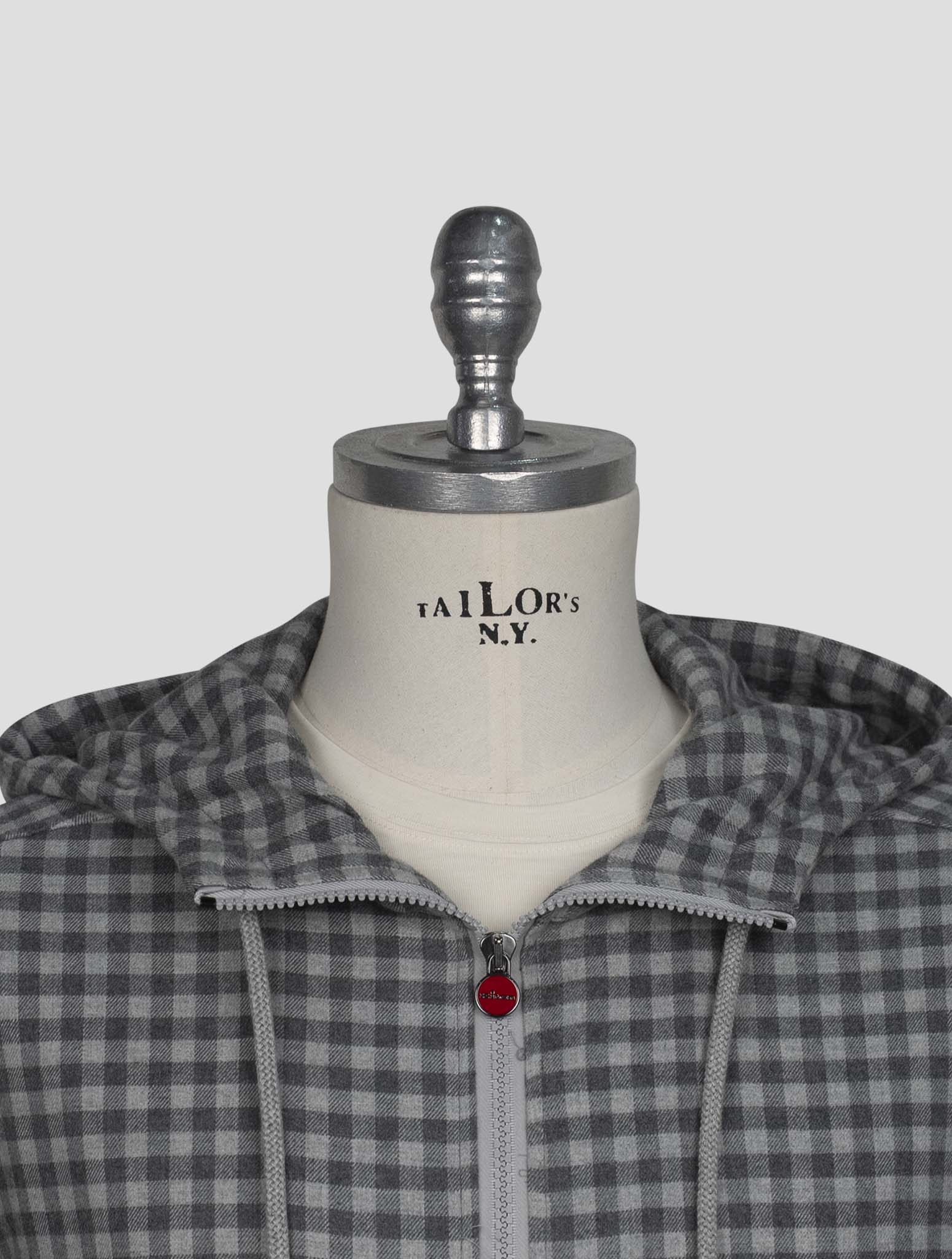 Kiton Gray Cotton Shirt Umbi