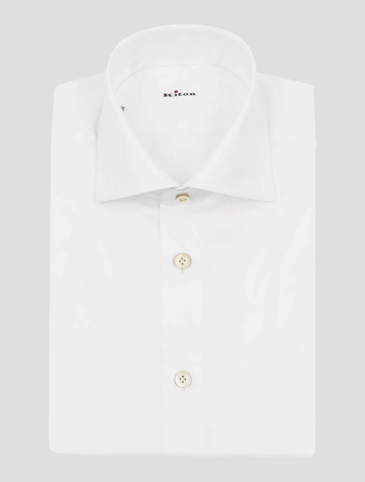 Kiton White Cotton Shirt