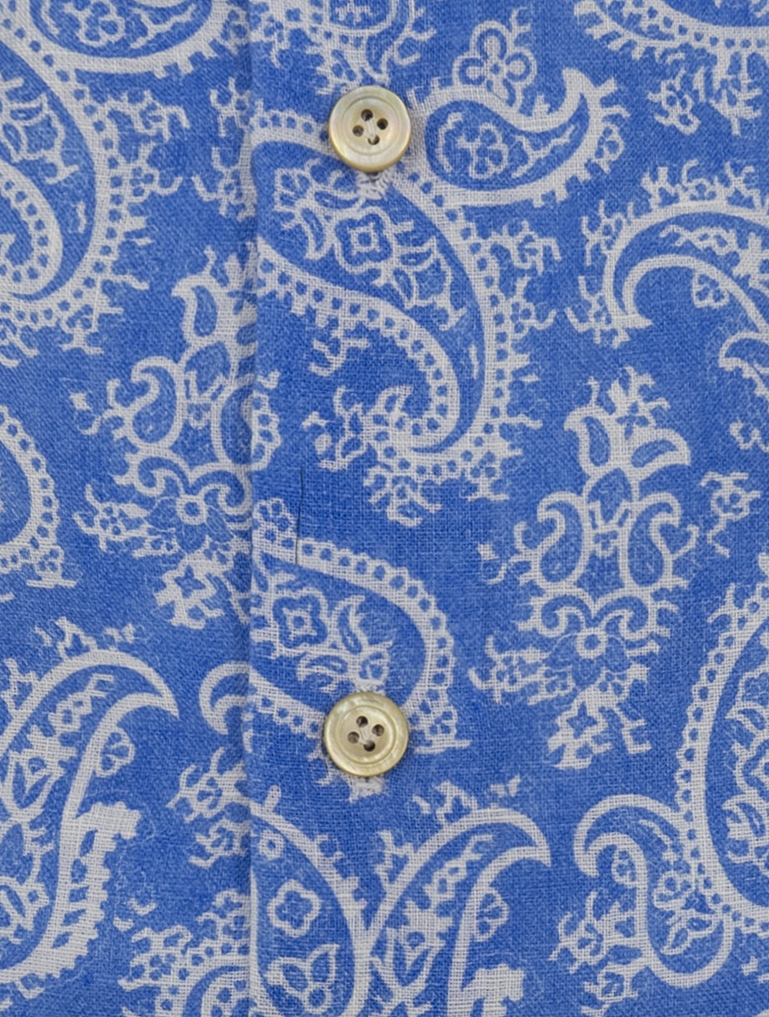 Kiton Light Blue White Linen Shirt