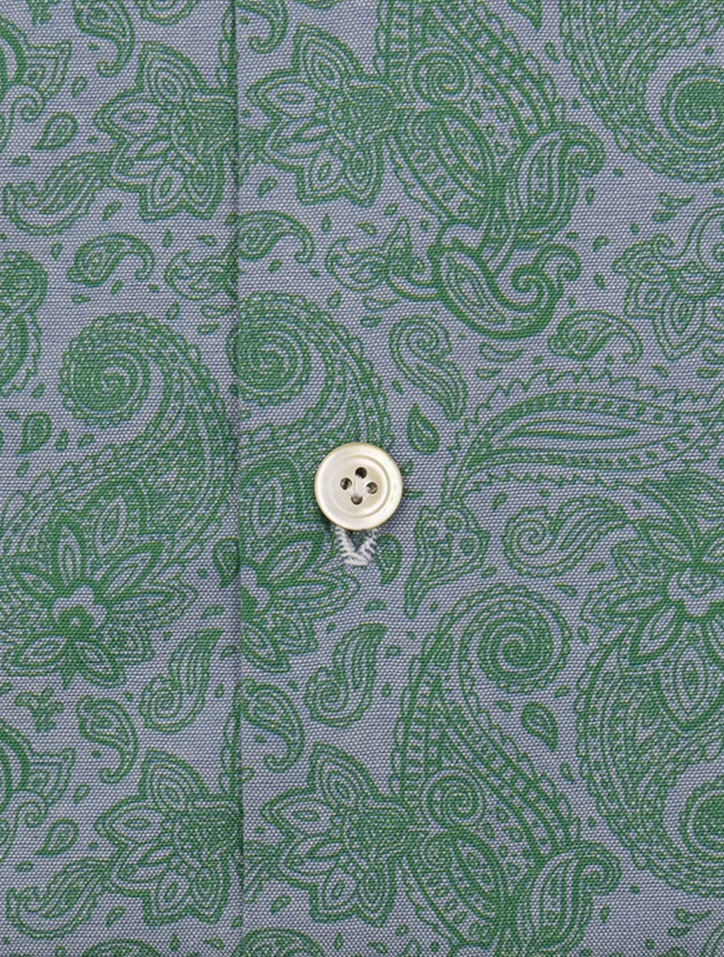 Kiton Gray Green Cotton Shirt