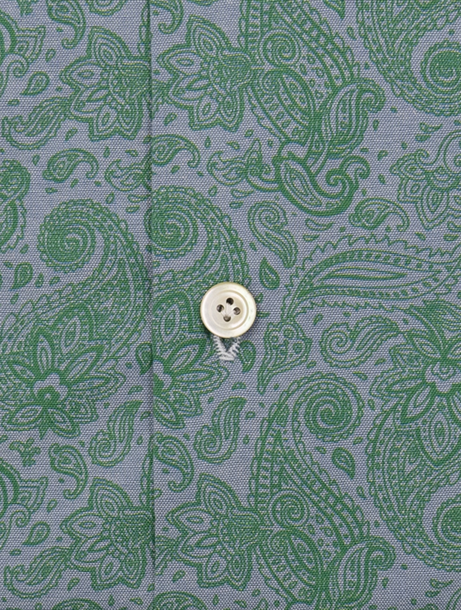 Kiton Gray Green Cotton Shirt