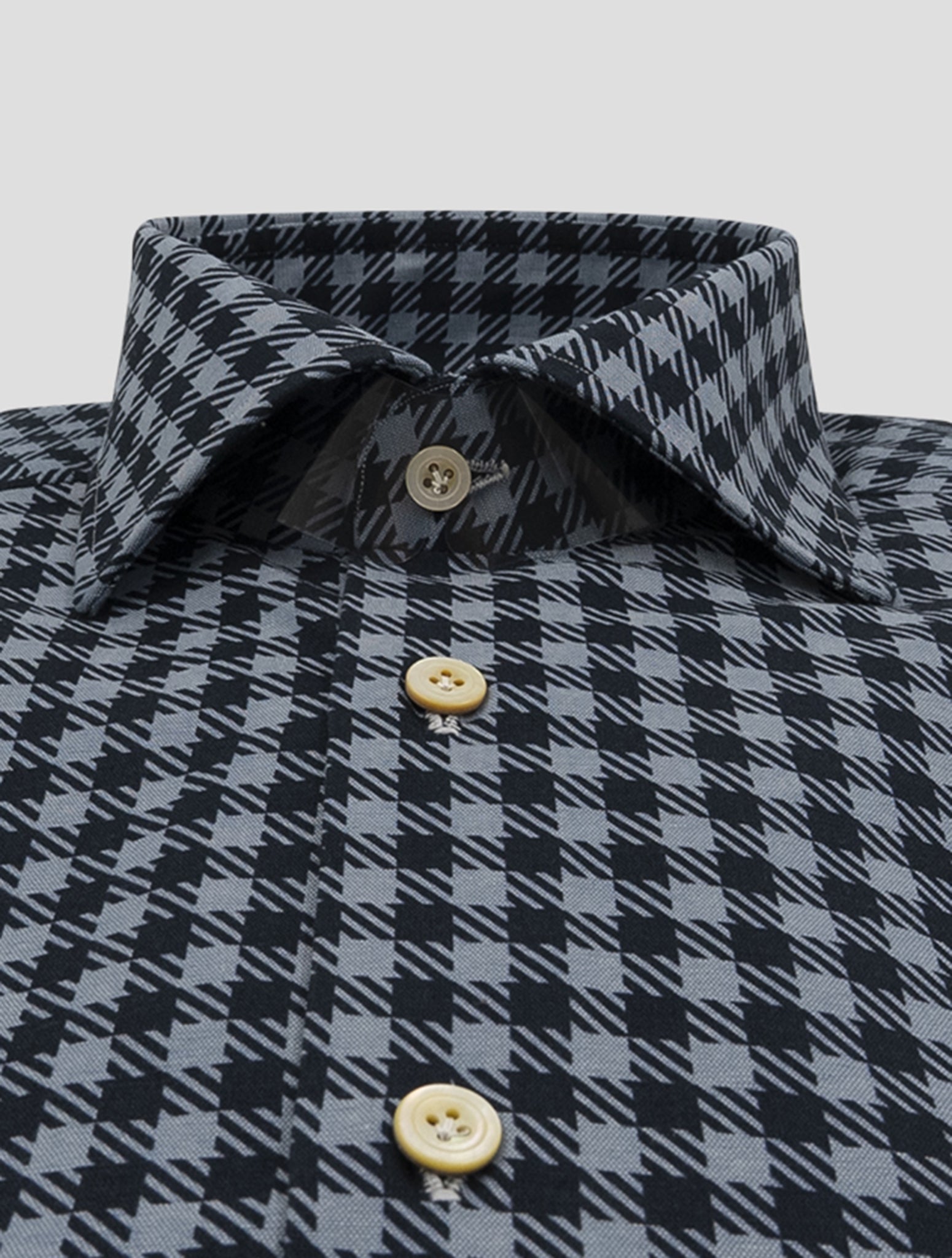 Kiton Blue Dark Blue Linen Shirt