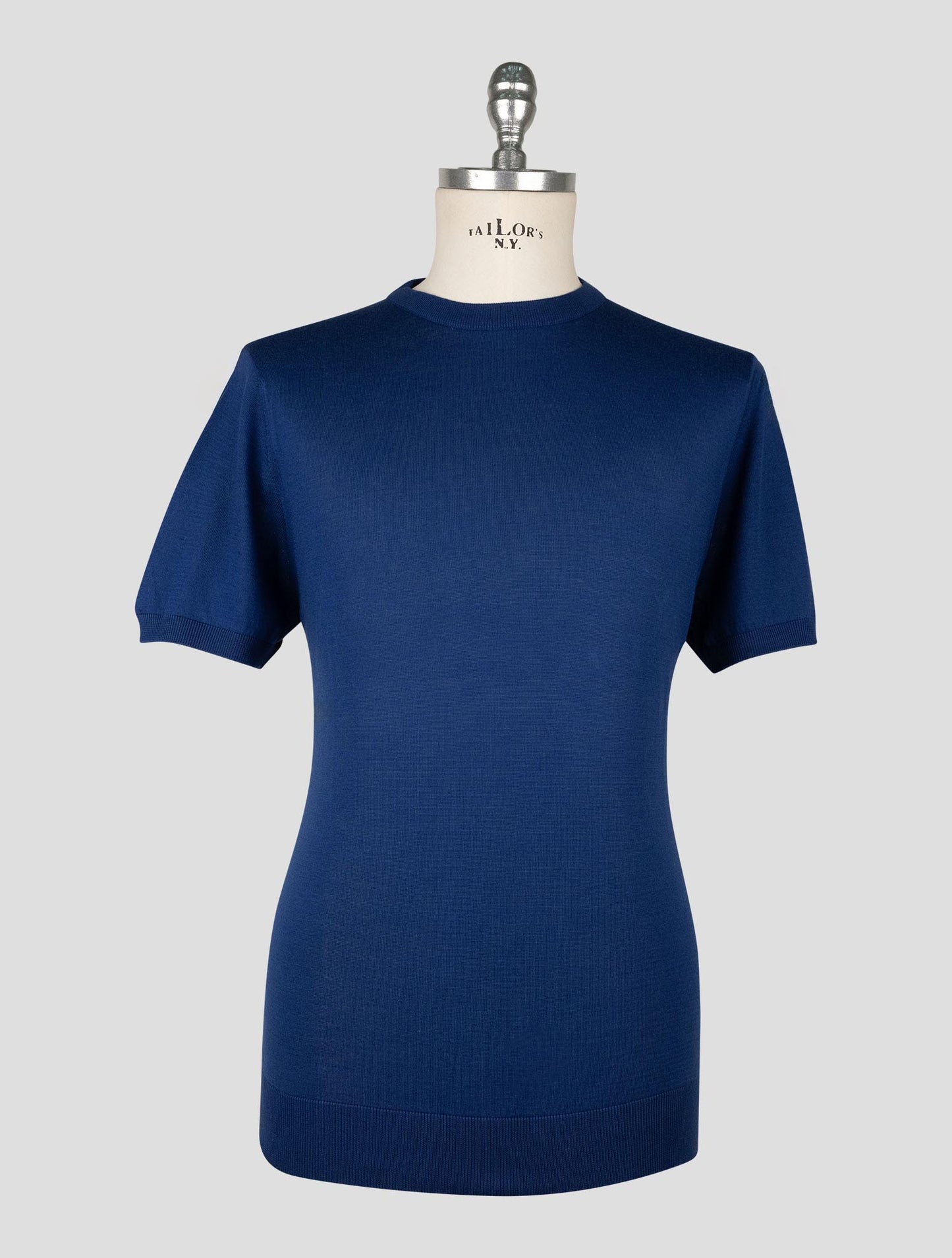 Kiton Blue Cotton T-shirt
