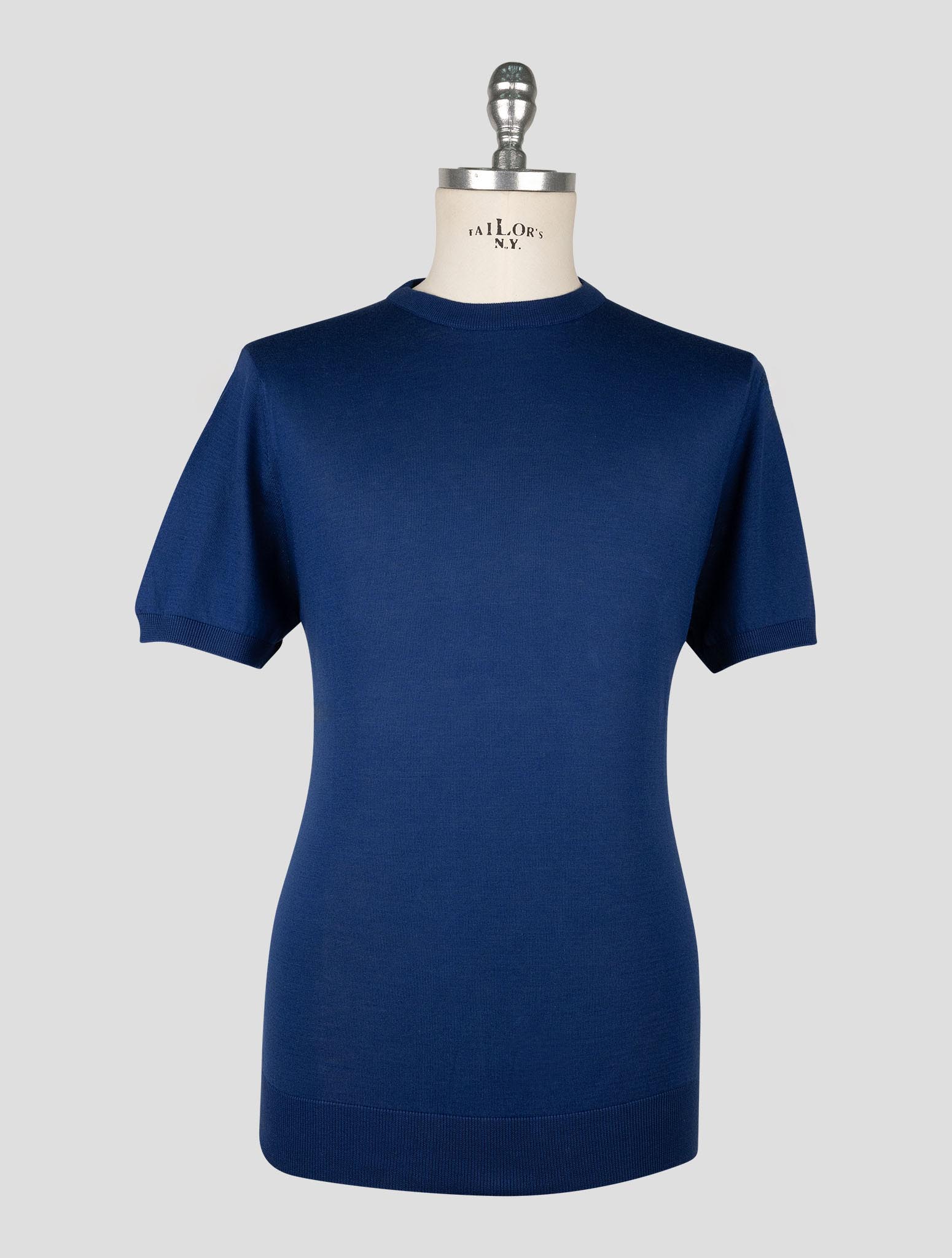 Kiton Blue Cotton T-shirt