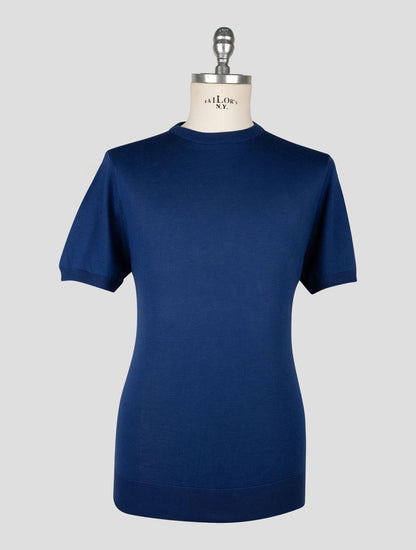 Kiton Blue Cotton T-shirt