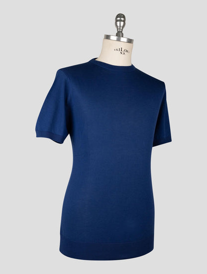 Kiton Blue Cotton T-shirt